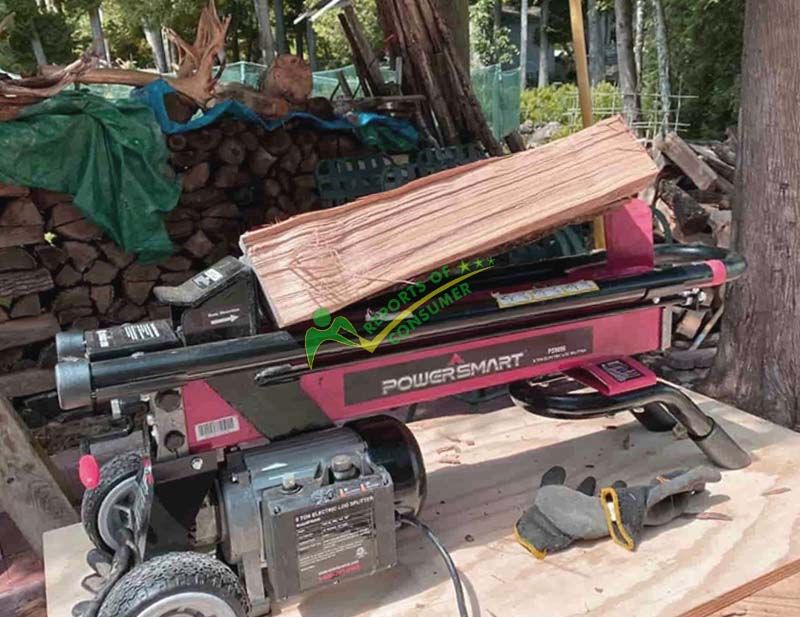 Powersmart Electric Log Splitter Under $1000 Side View