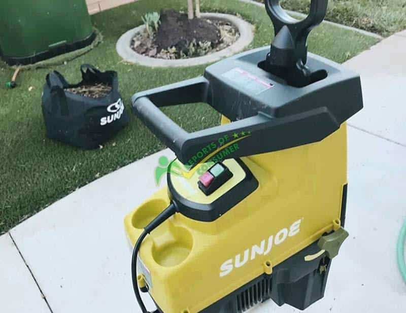 Sun Joe Cj603E Electric Silent Wood Chipper And Shredder Side View Review