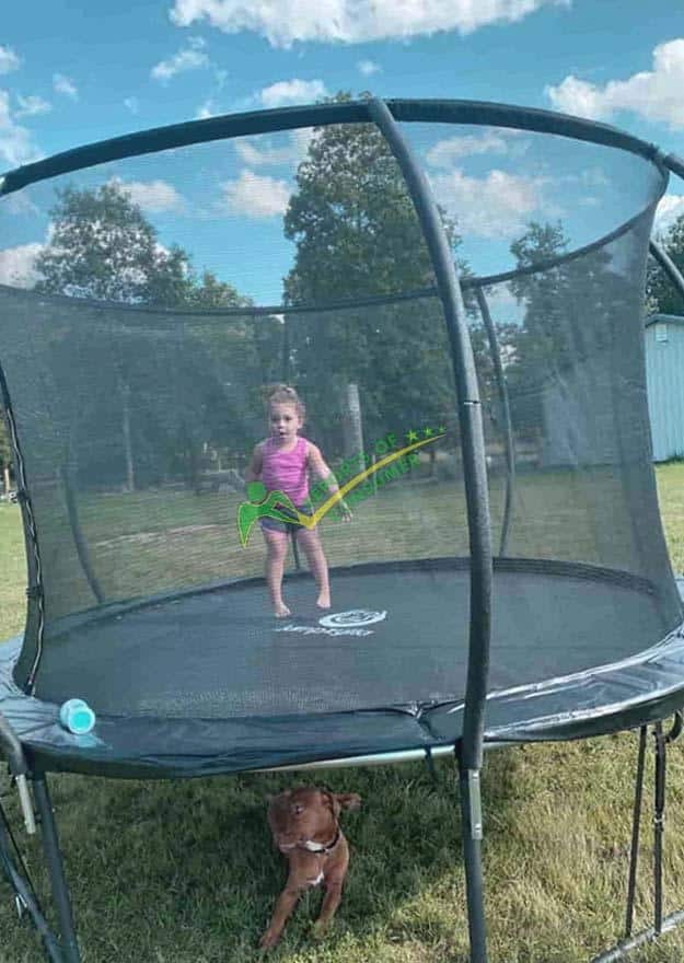 Circular Trampolines Under 500 Dollars Review When Girl Playing On It