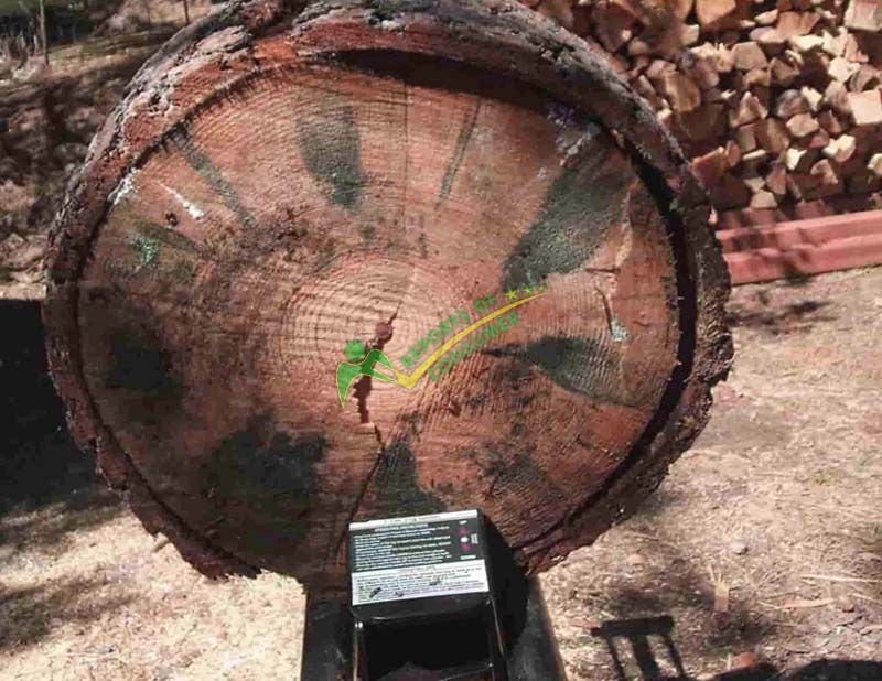 Logs Splitting Using Boss Industrial Es7T20 Electric Log Splitter During Review