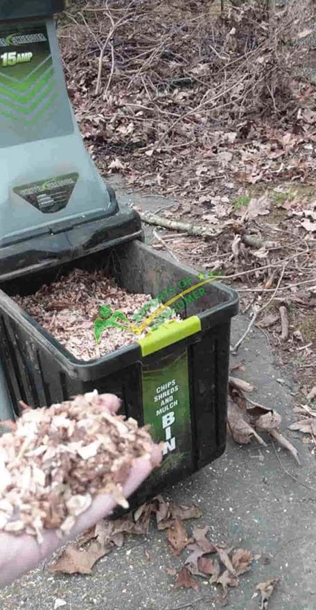 Wood Chips And Mulch By Using Earthwise Gs70015 Electric Wood Chipper