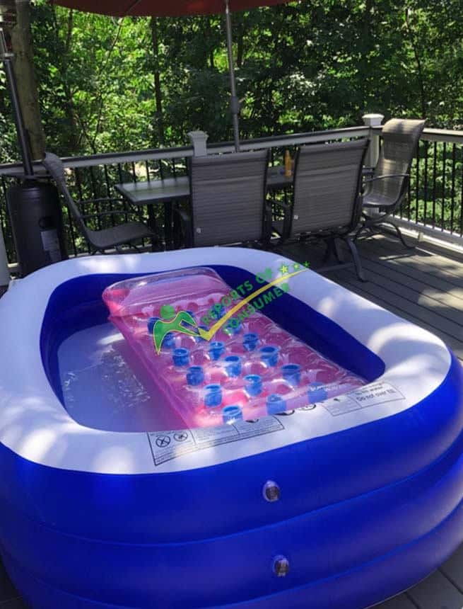 Googo Inflatable Small Above Ground Swimming Pool- Cheapest Pool Side And Top View