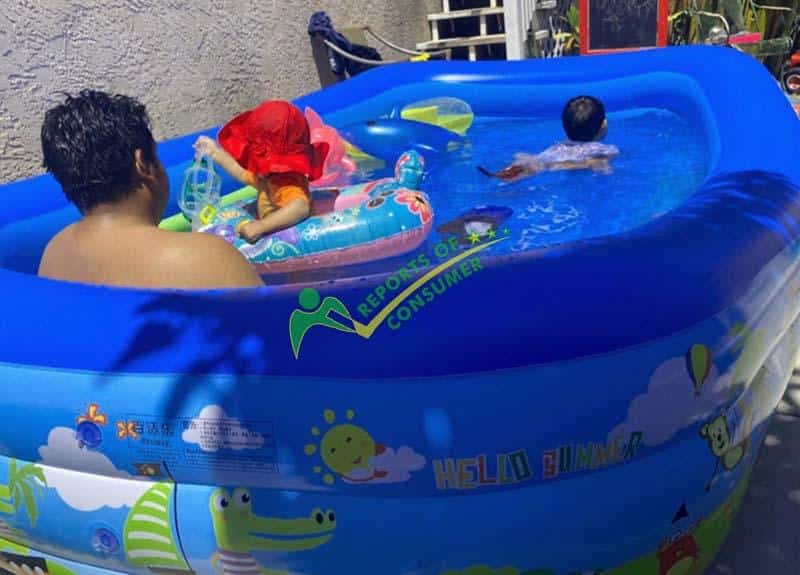 Soarrucy Above Ground Swimming Pool For Kids Side And Top View