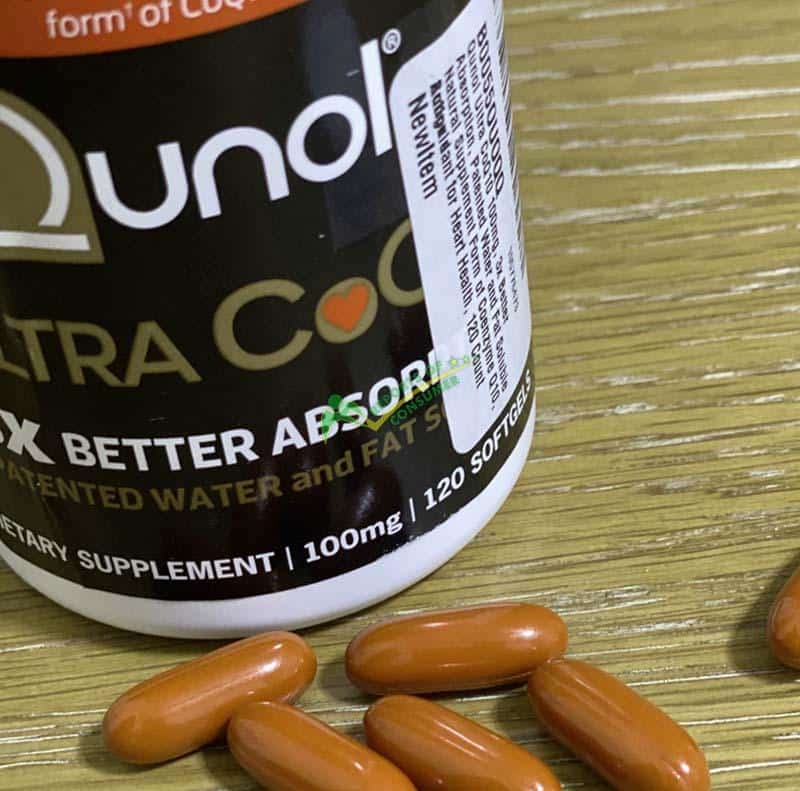 qunol ultra coq10 100mg on table while review