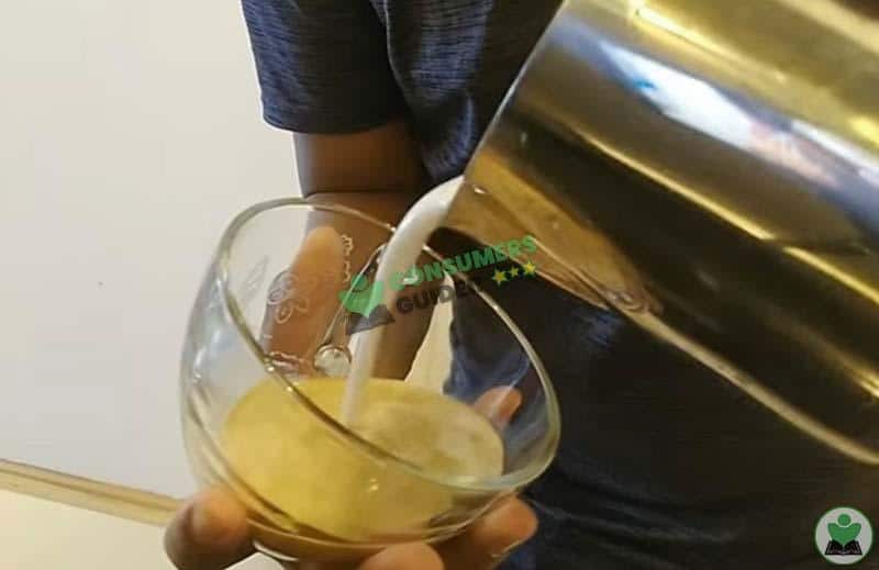 Mixing Instant Coffee With Milk And Foam