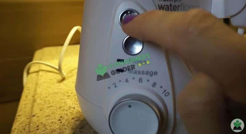 turning On the water flosser